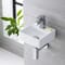Lavabo Bagno Sospeso Quadrato in Ceramica 280x280mm - Halwell