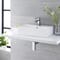 Lavabo Bagno da Appoggio Rettangolare in Ceramica 550x310mm - Halwell
