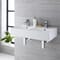 Lavabo Bagno Sospeso Rettangolare Doppio in Ceramica 820x420mm - Halwell