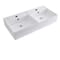 Lavabo Bagno Sospeso Rettangolare Doppio in Ceramica 820x420mm - Halwell
