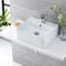 Lavabo Bagno da Appoggio in Ceramica Rettangolare 460x420mm - Exton