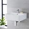 Lavabo Bagno Sospeso in Ceramica Rettangolare 520x420mm - Exton