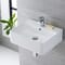 Lavabo Bagno Sospeso in Ceramica Rettangolare 520x420mm - Exton