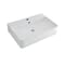 Lavabo Bagno da Appoggio in Ceramica Rettangolare 600mm x 420mm con Rubinetto Miscelatore - Exton