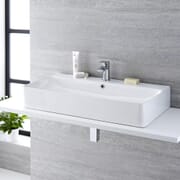 Lavabo Bagno da Appoggio iin Ceramica Rettangolare 800x415mm - Exton