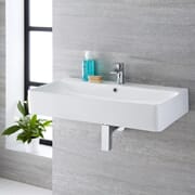 Lavabo Bagno Sospeso in Ceramica Rettangolare 800x415mm - Exton
