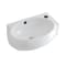 Lavabo Bagno Sospeso Ovale in Ceramica 430x280mm con Rubinetto Miscelatore - Ashbury