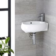 Lavabo Bagno da Appoggio Ovale in Ceramica 400x280mm - Ashbury