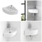 Lavabo Bagno Sospeso in Ceramica Angolare 460x320mm - Belstone