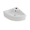 Lavabo Bagno Sospeso in Ceramica Angolare 460x320mm con Rubinetto Monoforo - Belstone