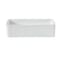 Lavabo da Appoggio Rettangolare Scanalato Bianco - 500 mm x 340 mm (senza Fori per il Rubinetto) - Florence