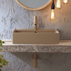 Lavabo d'Appoggio Rettangolare - 500mm x 350mm (1 Foro per la Rubinetteria) - Scelta di Finiture - Elements