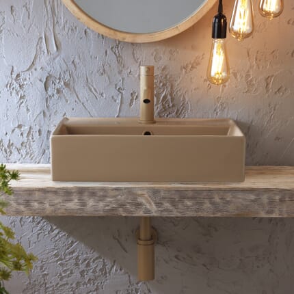 Lavabo d'Appoggio Rettangolare - 500mm x 350mm (1 Foro per la Rubinetteria) - Scelta di Finiture - Elements