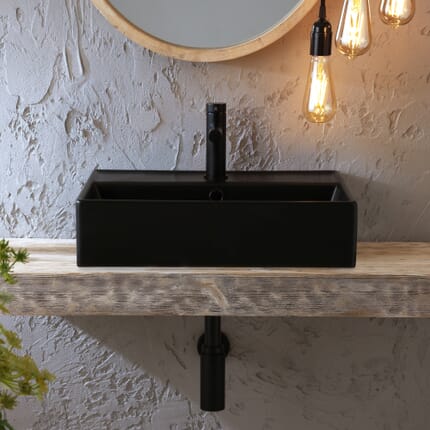 Lavabo d'Appoggio Rettangolare - 500mm x 350mm (1 Foro per la Rubinetteria) - Scelta di Finiture - Elements