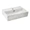 Lavabo Rettangolare da Appoggio Effetto Terrazzo - 500mm x 350mm (1 foro per la Rubinetteria) - Sandford