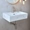 Lavabo Rettangolare Sospeso ad Effetto Marmo - 500mm x 350mm (1 Foro per la Rubinetteria) - Sandford