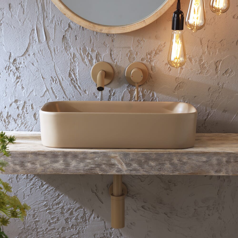 Lavabo d'Appoggio Rettangolare - 505mm x 370mm (Senza Fori per la Rubinetteria) - Scelta di Finiture - Elements