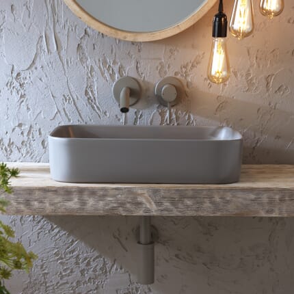 Lavabo d'Appoggio Rettangolare - 505mm x 370mm (Senza Fori per la Rubinetteria) - Scelta di Finiture - Elements