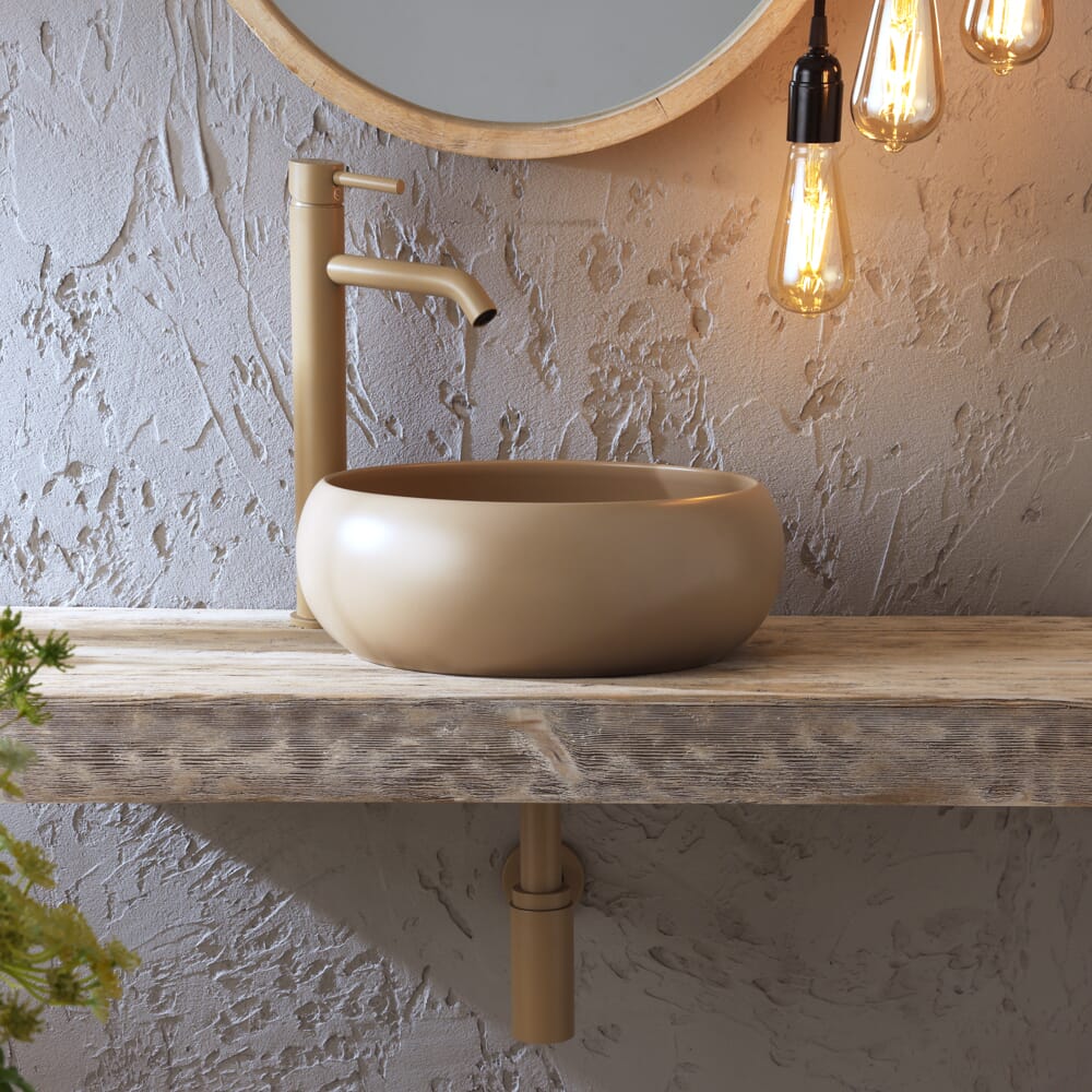 Lavabo d'Appoggio Rotondo - 360mm (Senza Fori per la Rubinetteria) - Scelta di Finiture - Elements