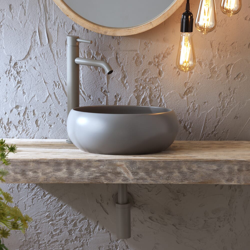 Lavabo d'Appoggio Rotondo - 360mm (Senza Fori per la Rubinetteria) - Scelta di Finiture - Elements