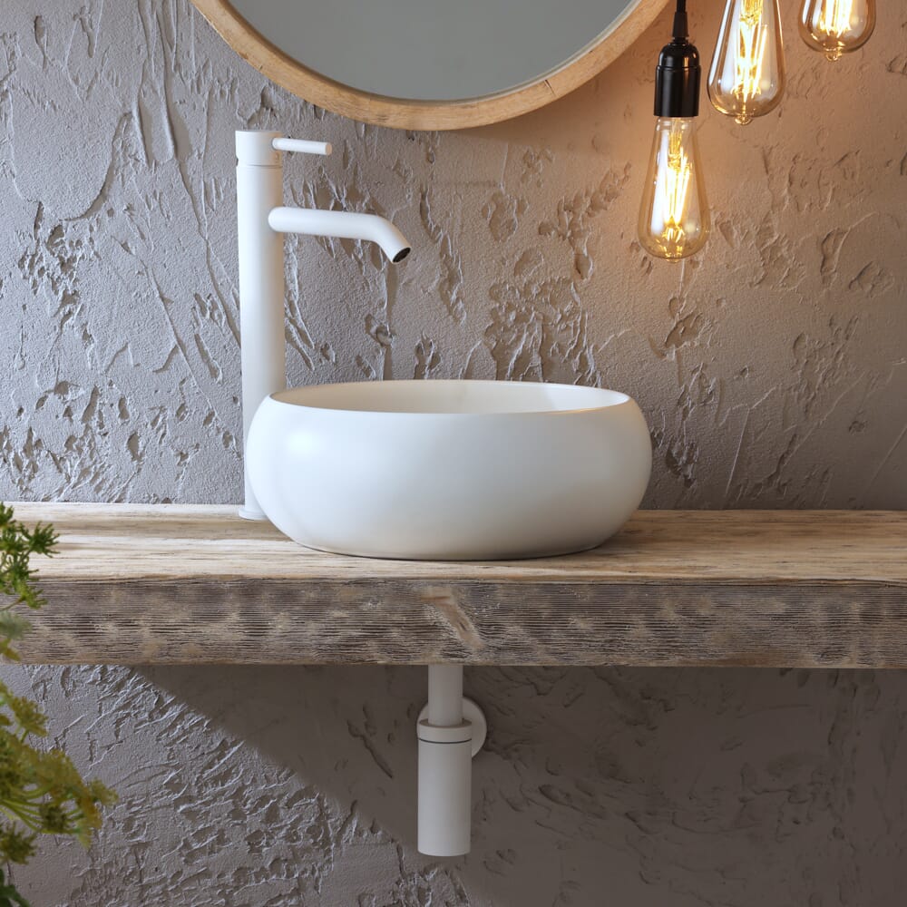 Lavabo d'Appoggio Rotondo - 360mm (Senza Fori per la Rubinetteria) - Scelta di Finiture - Elements