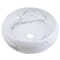 Lavabo d'Appoggio Rotondo Effetto Marmo - 360mm (Senza Fori per la Rubinetteria) - Alden
