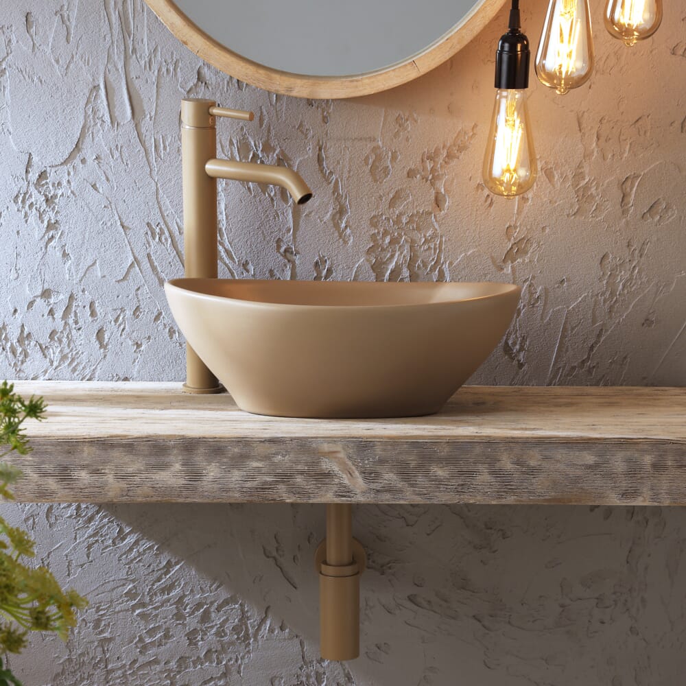 Lavabo d'Appoggio Ovale - 405mm x 330mm (Senza Fori per la Rubinetteria) - Scelta di Finiture - Elements