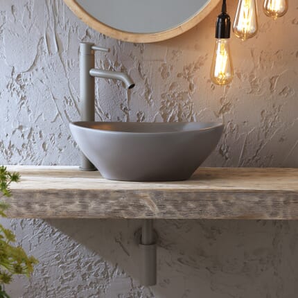 Lavabo d'Appoggio Ovale - 405mm x 330mm (Senza Fori per la Rubinetteria) - Scelta di Finiture - Elements