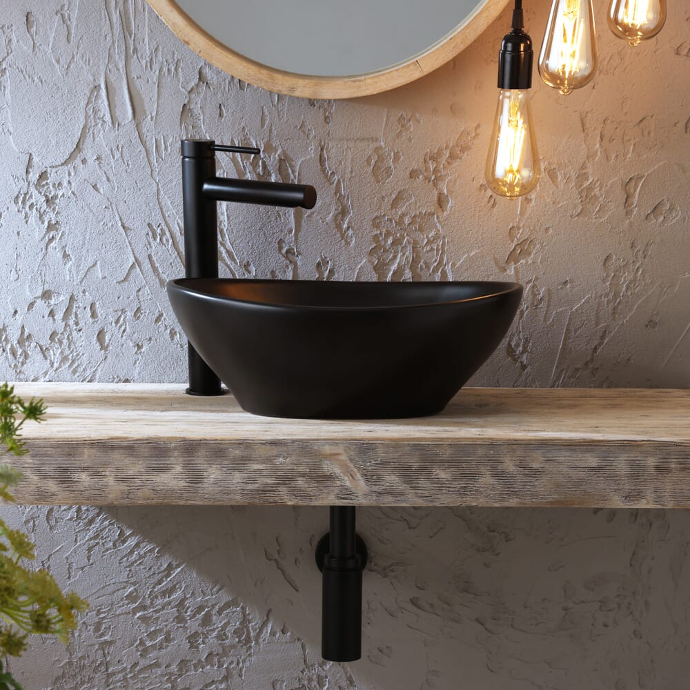 Lavabo d'Appoggio Ovale - 405mm x 330mm (Senza Fori per la Rubinetteria) - Scelta di Finiture - Elements