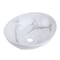 Lavabo d'Appoggio Ovale Effetto Marmo - 405mm x 330mm (Senza Fori per la Rubinetteria) - Kenton