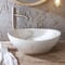 Lavabo d'Appoggio Ovale Effetto Marmo - 405mm x 330mm (Senza Fori per la Rubinetteria) - Kenton