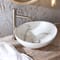 Lavabo d'Appoggio Ovale Effetto Marmo - 405mm x 330mm (Senza Fori per la Rubinetteria) - Kenton