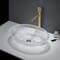 Lavabo da Appoggio Ovale in Vetro Cristallo - 510 x 350mm (Senza Fori per la Rubinetteria) - Scelta di Finiture - Kenton