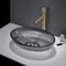 Lavabo da Appoggio Ovale in Vetro Cristallo - 510 x 350mm (Senza Fori per la Rubinetteria) - Scelta di Finiture - Kenton