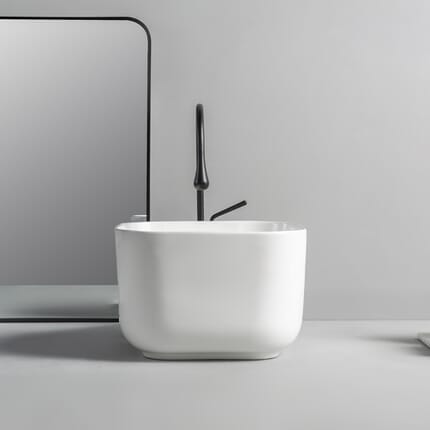 Lavabo d'Appoggio Quadrato - 370mm x 370mm (Senza Fori per la Rubinetteria) - Beckett