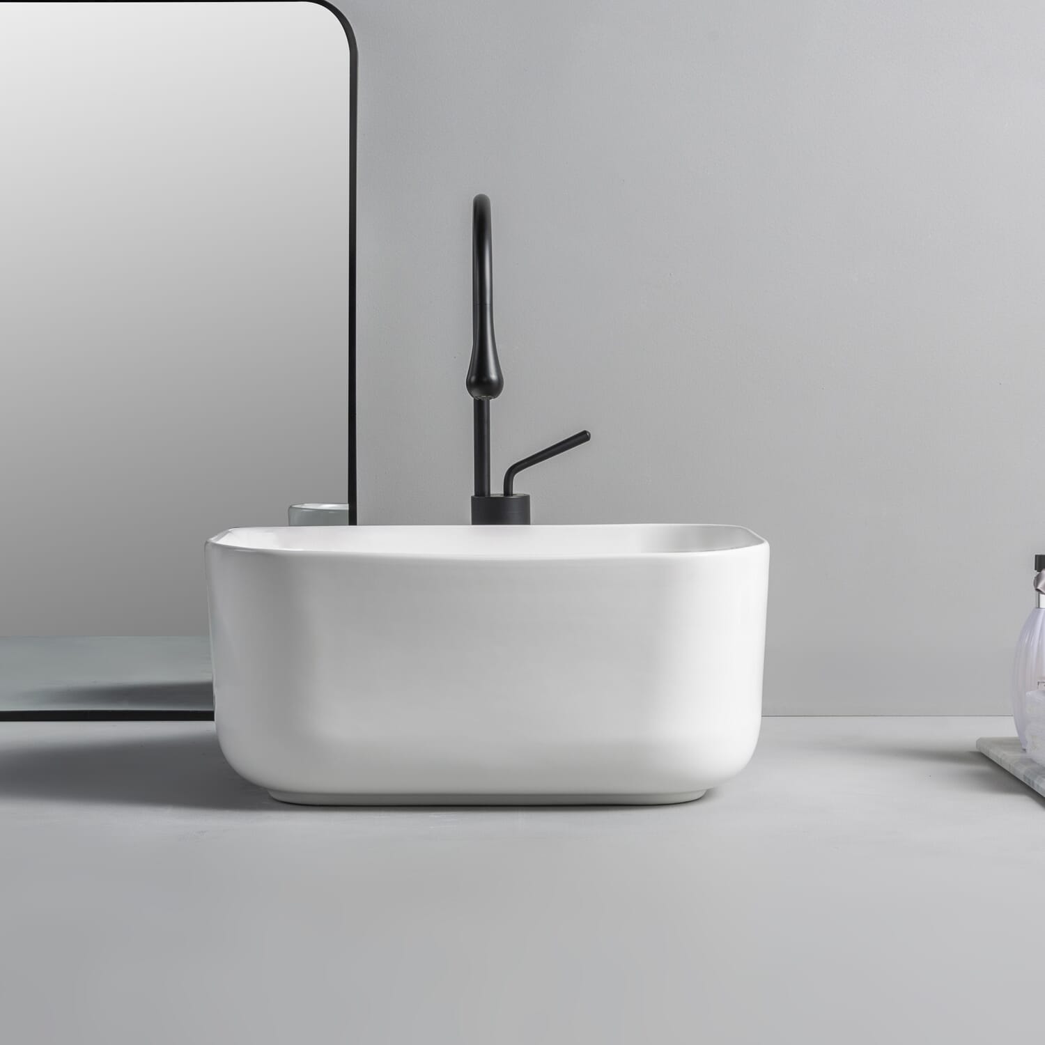 Lavabo d'Appoggio Rettangolare - 480mm x 365mm (Senza Fori per la Rubinetteria) - Beckett