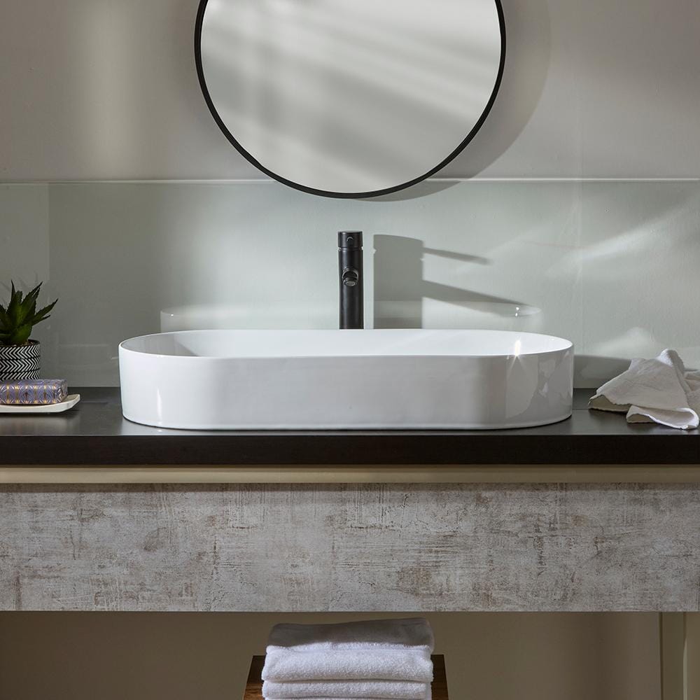 Lavabo d'Appoggio Ovale - 805mm x 390mm (Senza Fori per la Rubinetteria) - Ealing