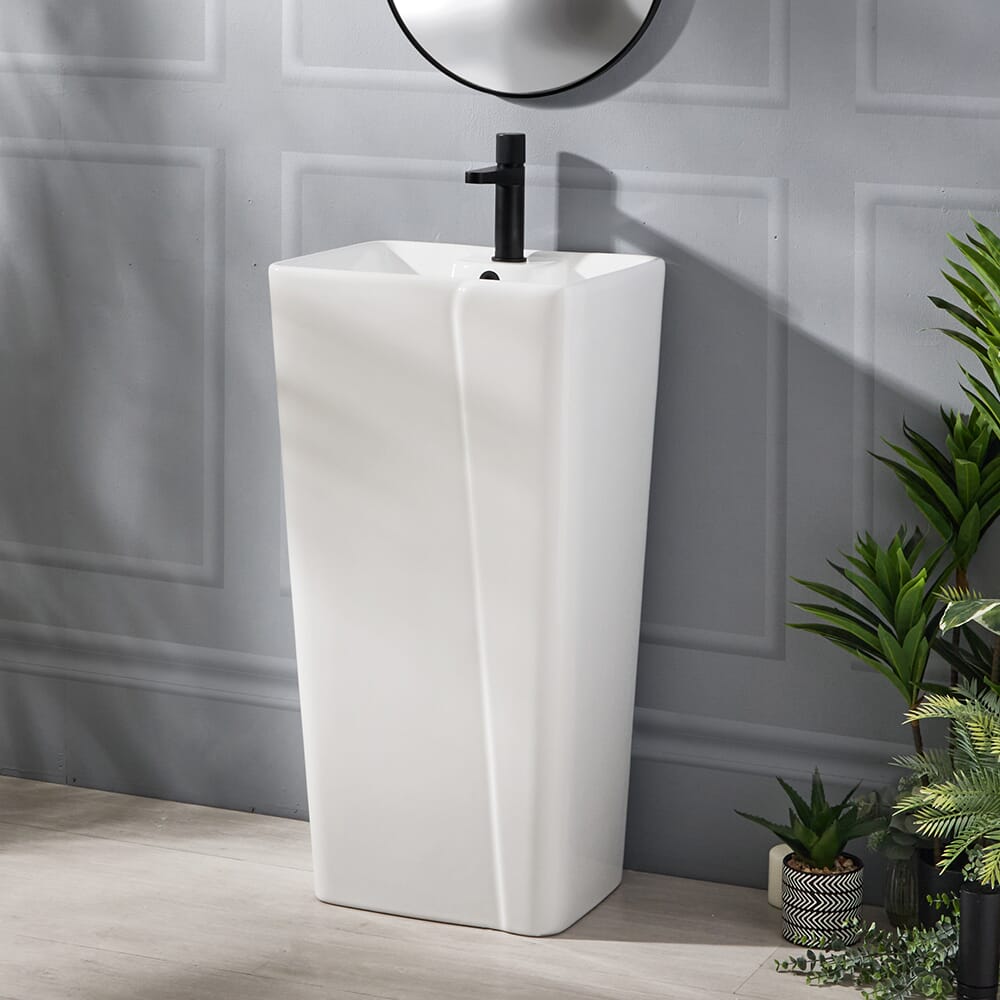 Lavabo Moderno Freestanding - 445mm x 360mm (1 foro per la Rubinetteria) - Halwell
