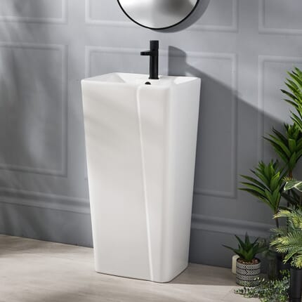 Lavabo Moderno Freestanding - 445mm x 360mm (1 foro per la Rubinetteria) - Halwell