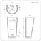 Lavabo d'Appoggio Freestanding Effetto Marmo - 535mm x 480mm (1 Foro per la Rubinetteria) - Axton