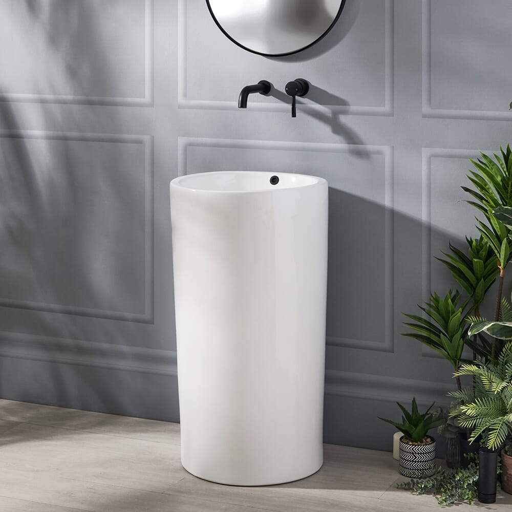 Lavabo Moderno Freestanding - 460mm x 445mm (Senza foro per la Rubinetteria) - Alswear