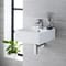 Lavabo Moderno Sospeso Bianco - Scelta di Misure a Anello per Troppopieno Anello di Troppopieno Distintos Acabados - Halwell
