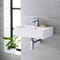 Lavabo Moderno Sospeso Bianco - Scelta di Misure a Anello per Troppopieno Anello di Troppopieno Distintos Acabados - Halwell