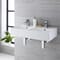 Lavabo Moderno Sospeso Bianco - Scelta di Misure a Anello per Troppopieno Anello di Troppopieno Distintos Acabados - Halwell