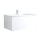 Mobile Bagno Sospeso da 1000mm Bianco con Lavabo Integrato (con LED Opzionali) - Newington