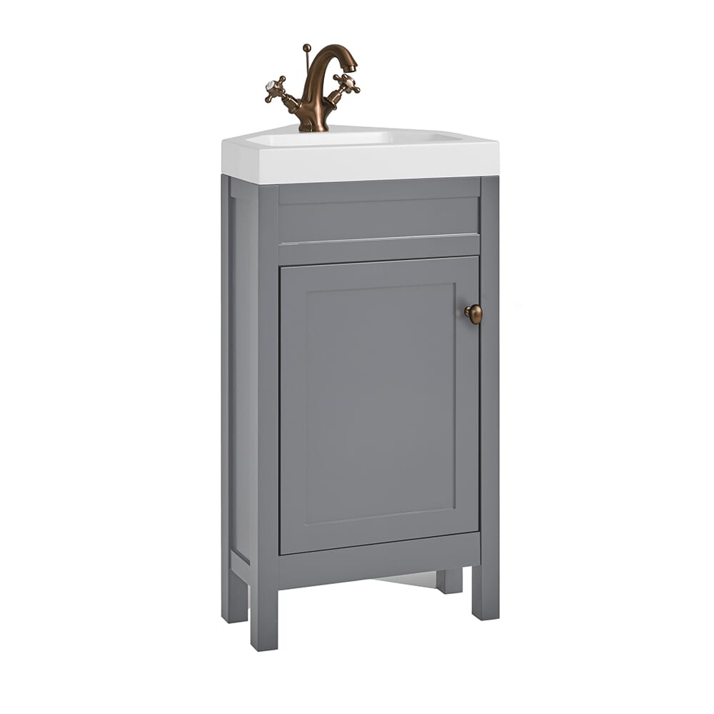 Mobile Bagno Angolare da 450mm con Lavabo - Scelta della Finitura e Maniglie - Warwick