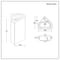 Mobile Bagno Moderno Angolare Sospeso con Lavabo 450mm - Scelta di Finitura e Maniglie - Edge