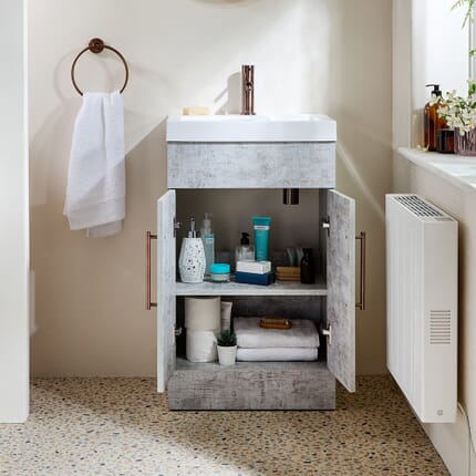 Mobile Bagno da 500mm con Lavabo - Scelta della Finitura e Maniglie - Cluo