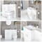 Set Bagno Colore Bianco Completo di Mobile, Lavabo a Sinistra, Sanitario Integrato e Cassetta - Geo