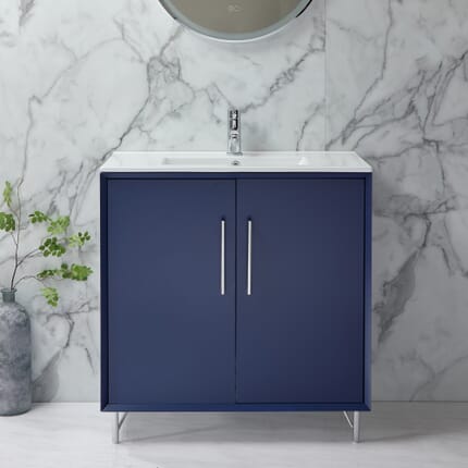 Mobile Bagno 810mm con Lavabo - Scelta di Finitura e Maniglie - Edge